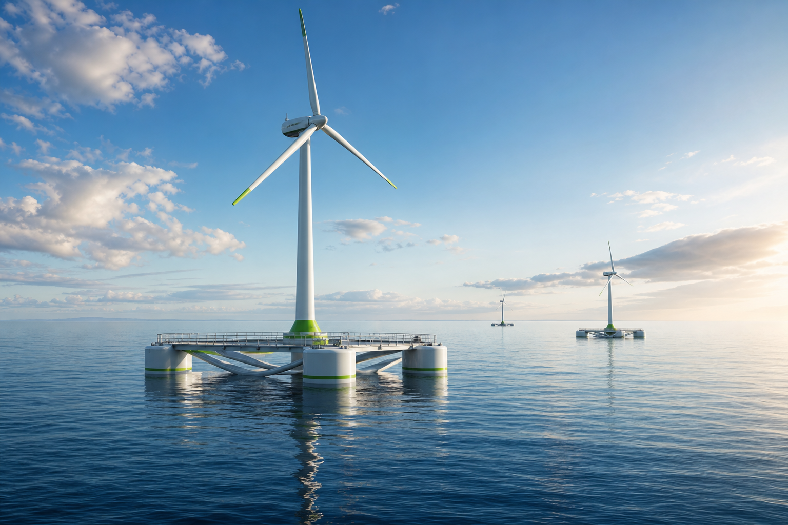 Cimientos flotantes para la energía eólica