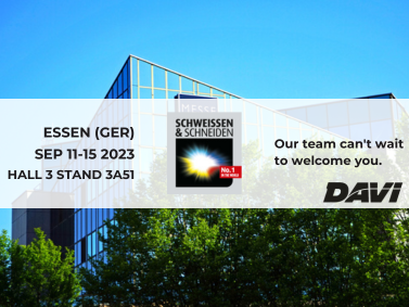Visit us at Schweissen & Schneiden Essen (Germany), from 11th to 15th September 2023.